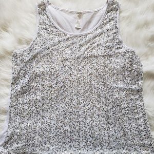 Women's Plus size 2x Sequin Tank Top GUC